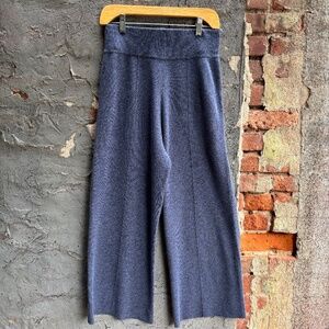 White+Warren cashmere wide leg cropped pant